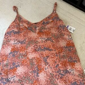 1. State Speckled V-Neck Cami in Coral, Rust and Slate